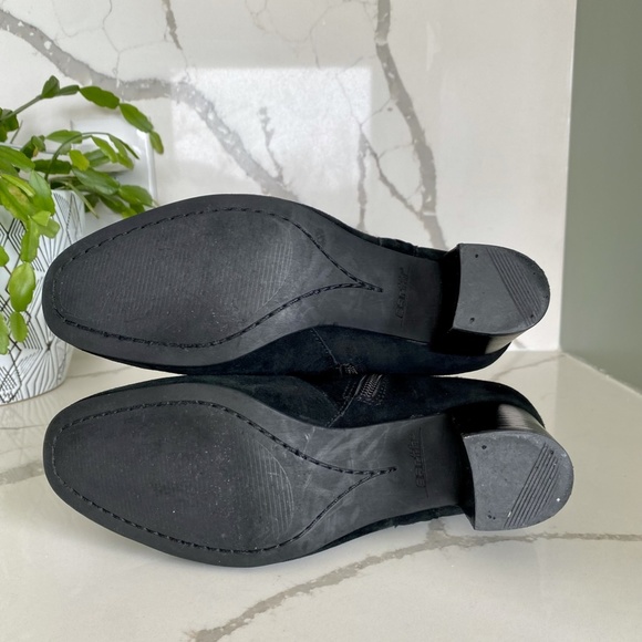 Earth Sparta  Suede Leather  Block Heel Braided  Zipper Ankle Bootie- Size 6 - Picture 3 of 12